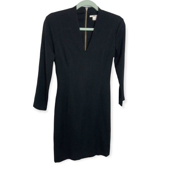 Helmut Lang Long Sleeve V Neck Mini Dress - Picture 8 of 10
